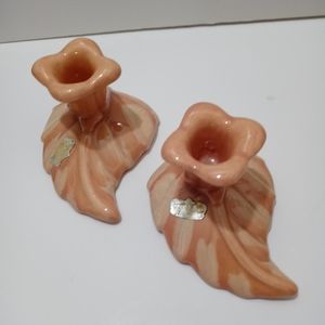 Royal Haegar ceramic candle holders. 2